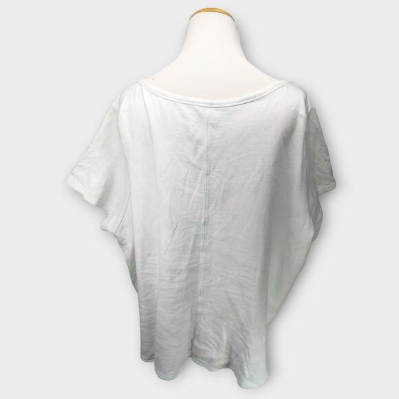 Womens Athleta Activewear White and Light Green Short Sleeve Top Size 3X - Picture 5 of 7